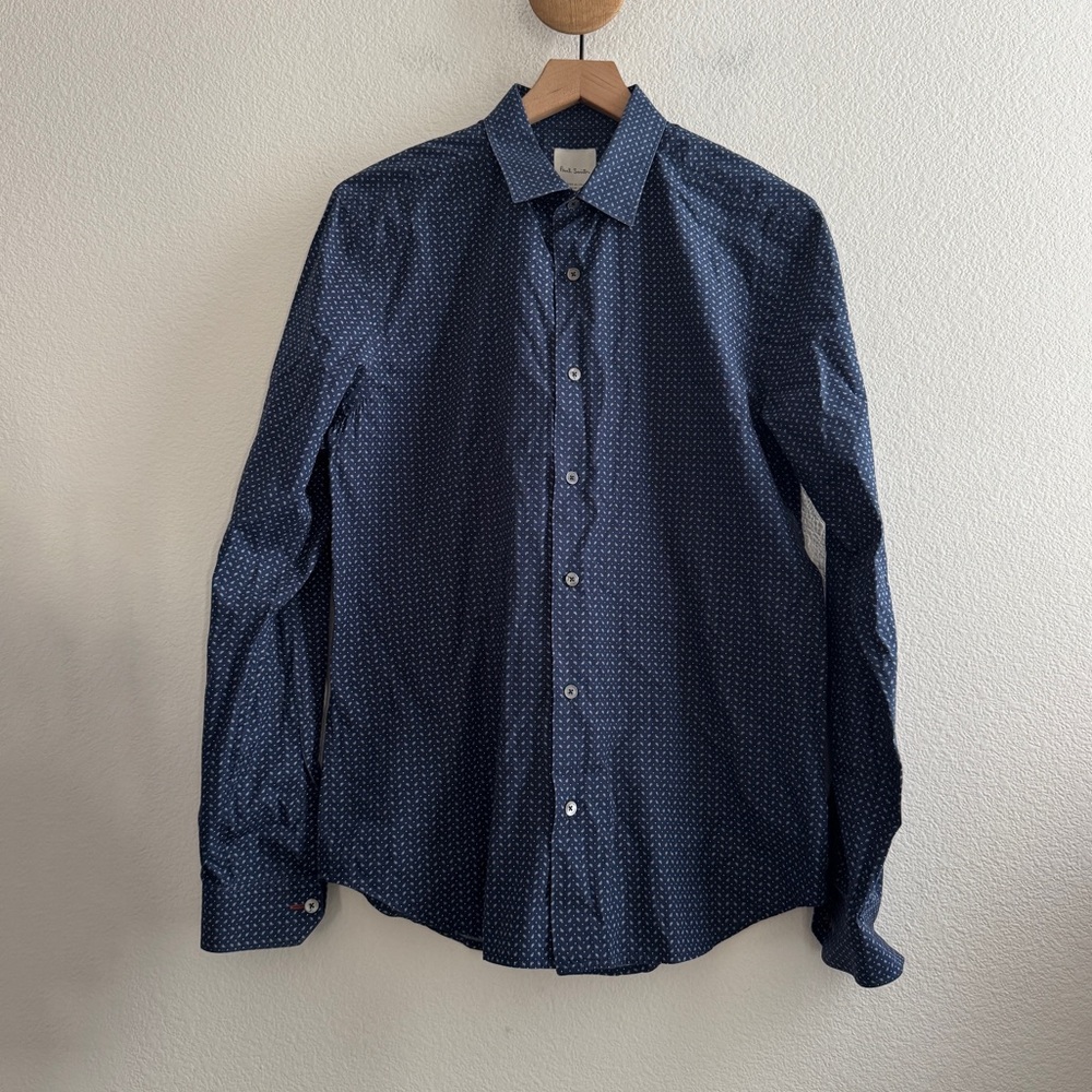 Paul Smith Navy Button Down Dress Shirt